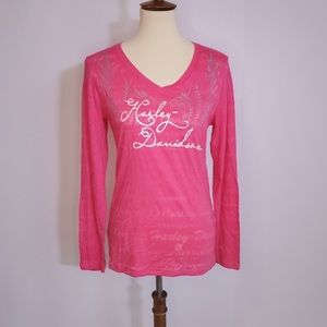 Harley Davidson Pink Burnout Tee